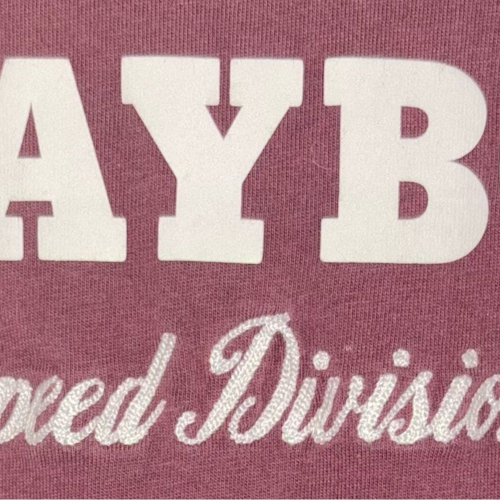 Playboy Y2K Burgundy Tee with Iconic White Logo - Picture 6 of 9
